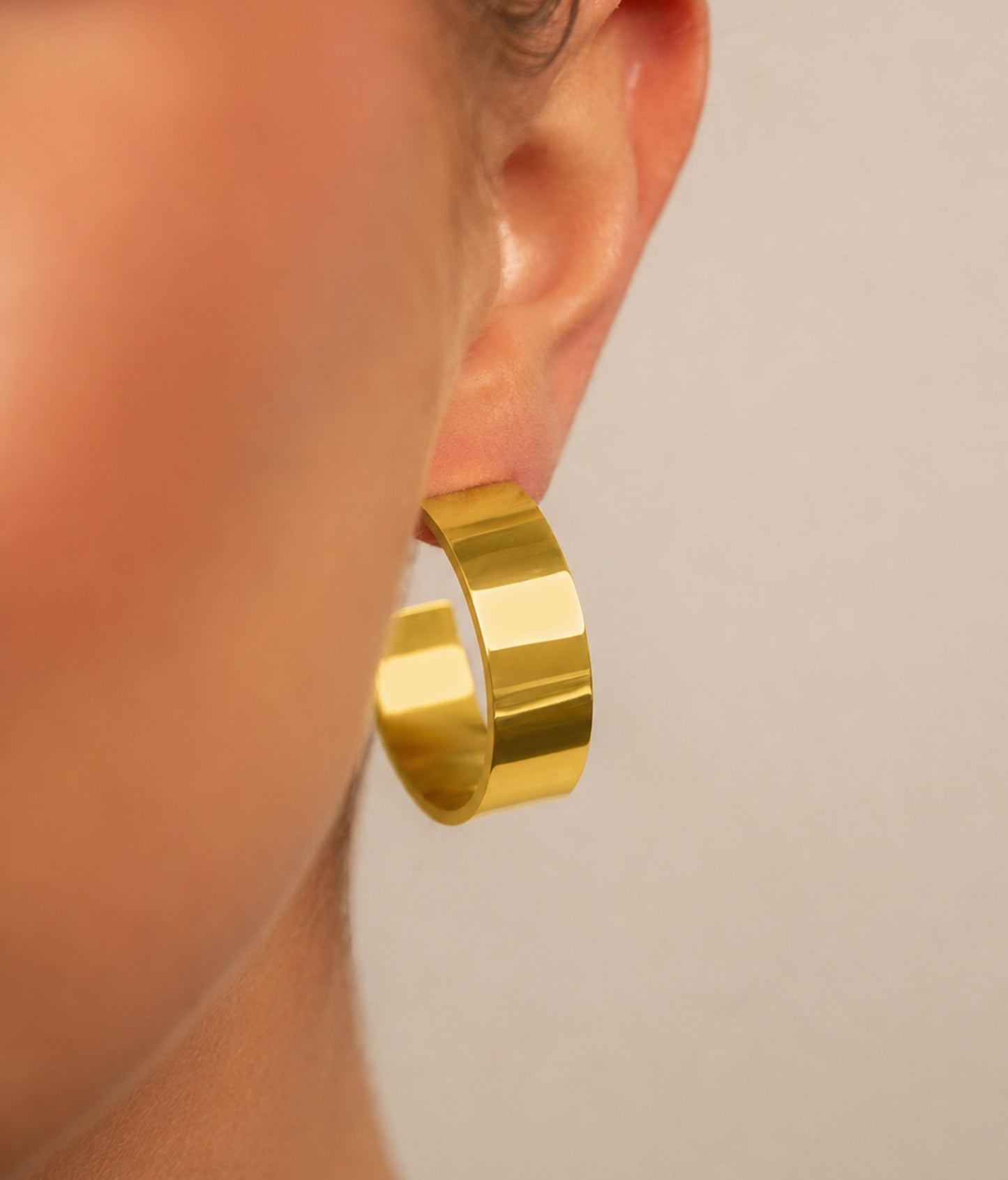 Boucles d'oreilles épaisses plaquées or 14 carats