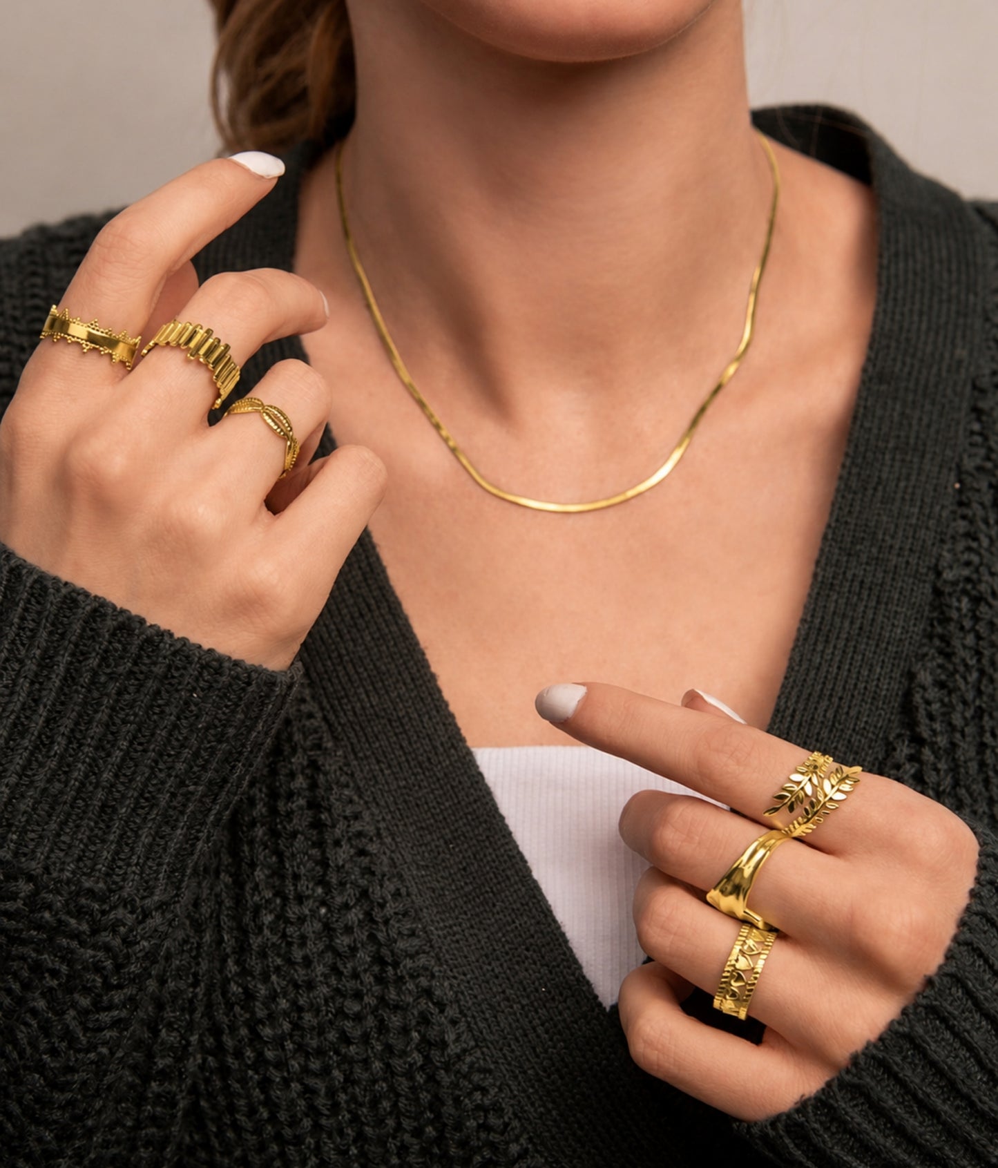 18k Gold plated seashell ring