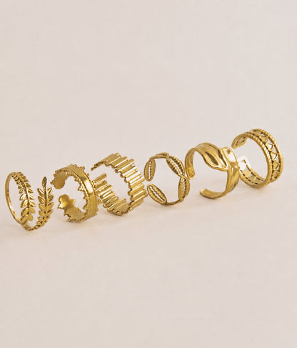 18k Gold plated heartline ring