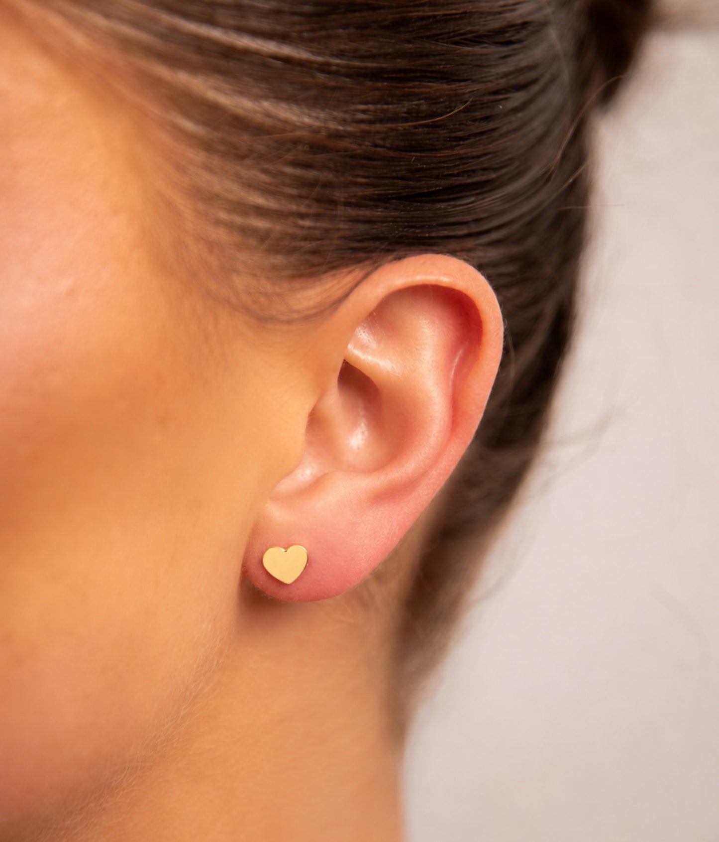 14k Gold plated heart earrings