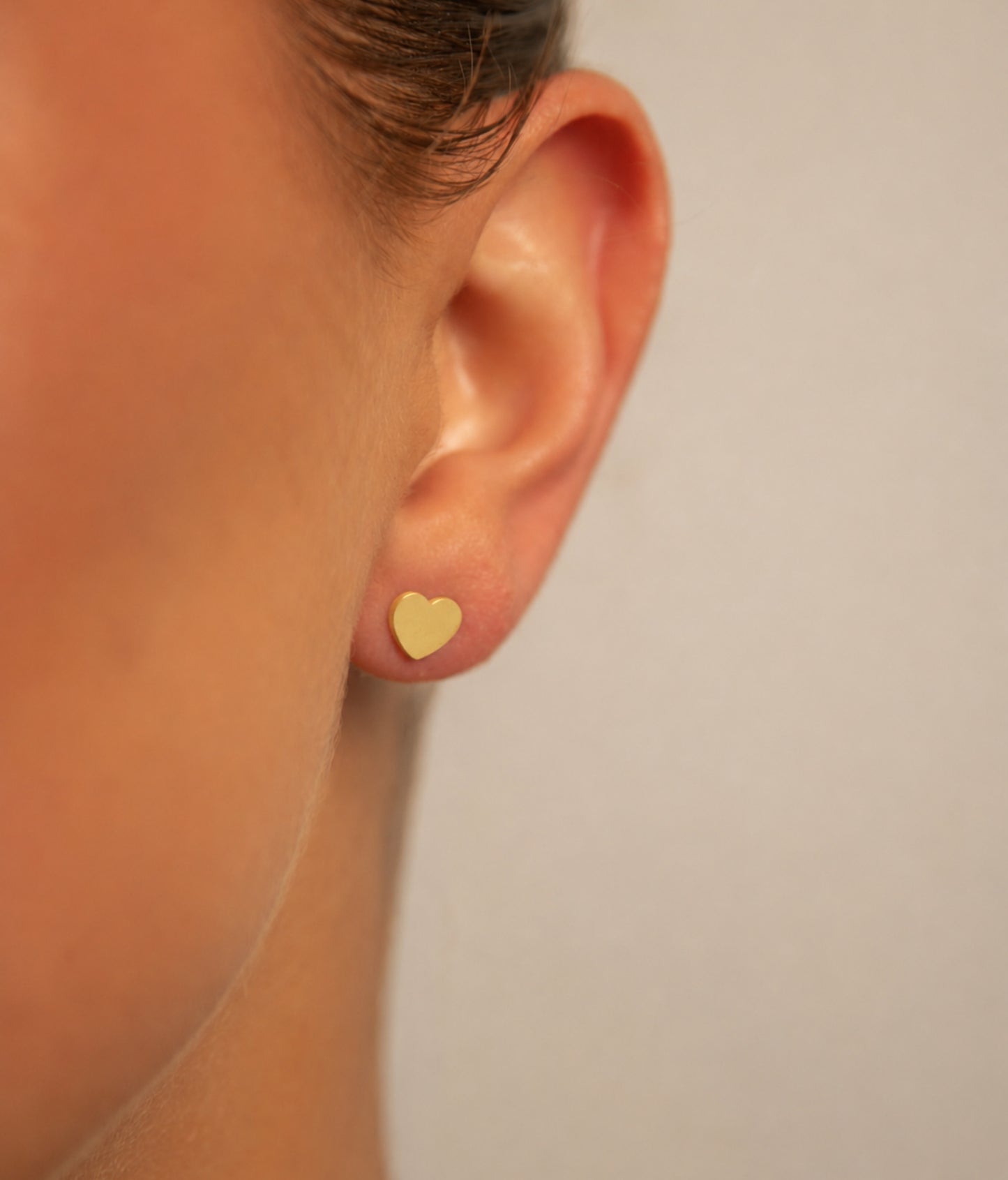 14k Gold plated heart earrings