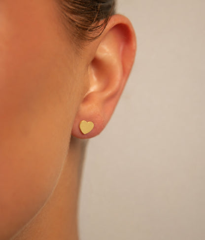14k Gold plated heart earrings