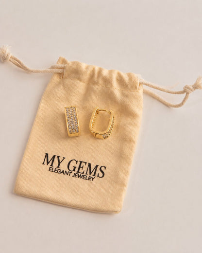14k Gold plated BIG zirconia earrings