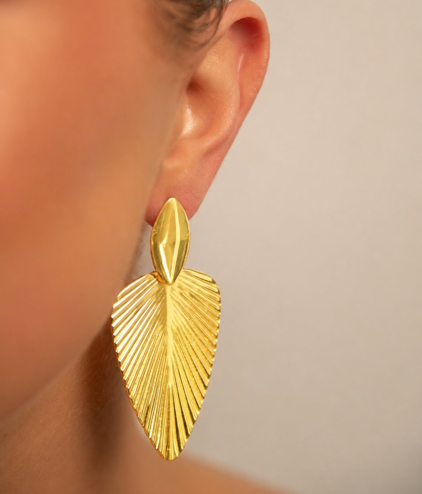 18k Gold plated palm drops