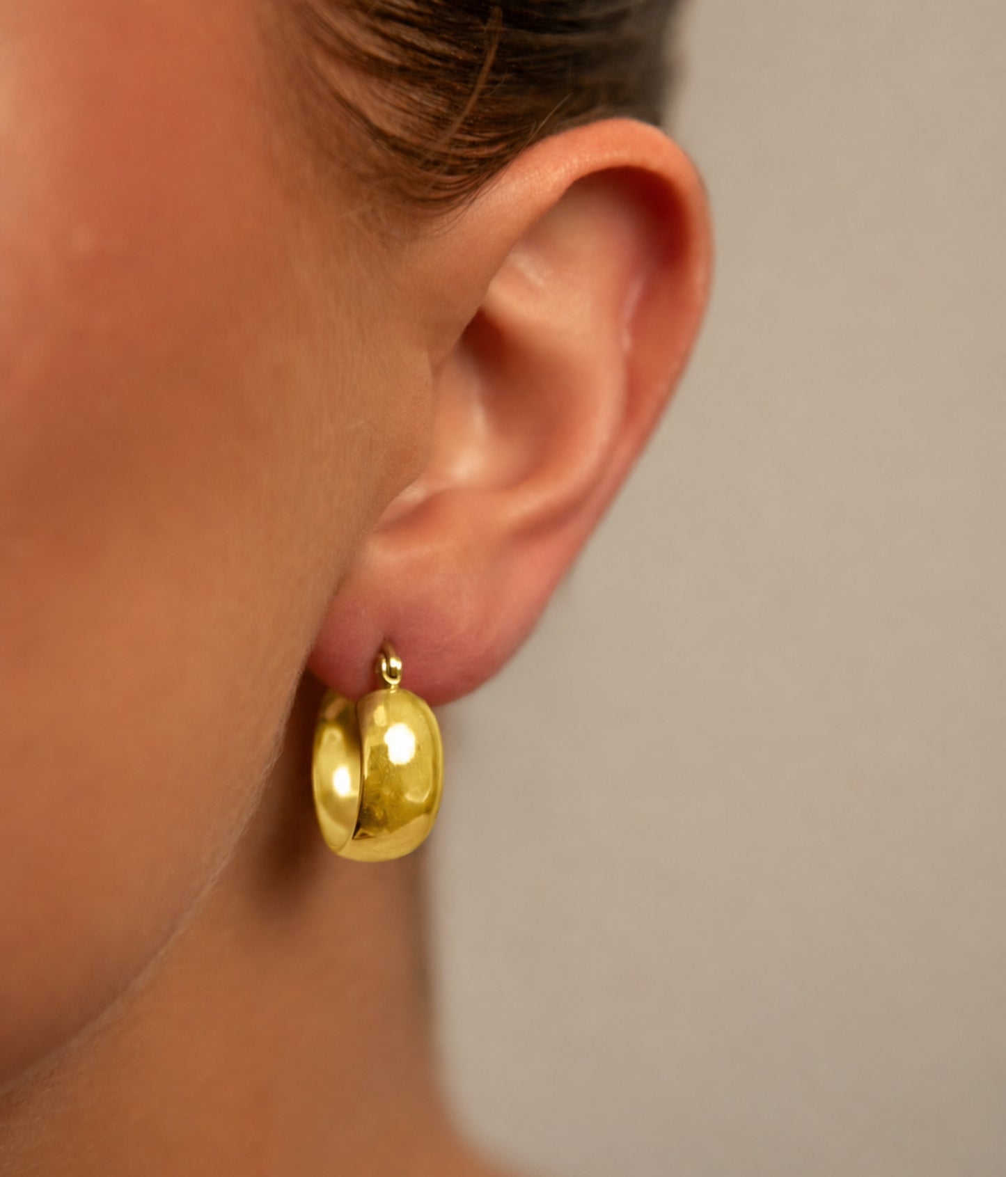 18k Gold plated small chunky earrings