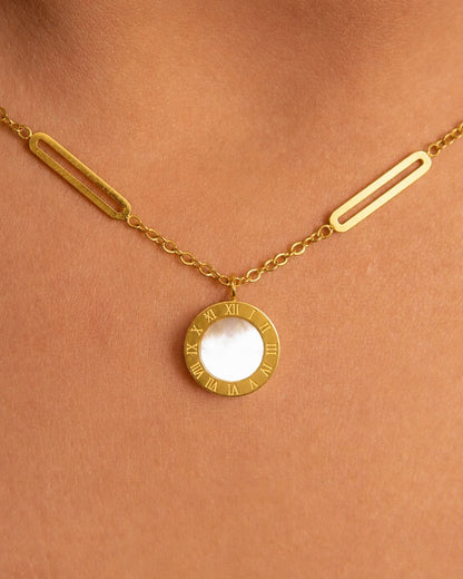 14k Gold plated black and white chain 