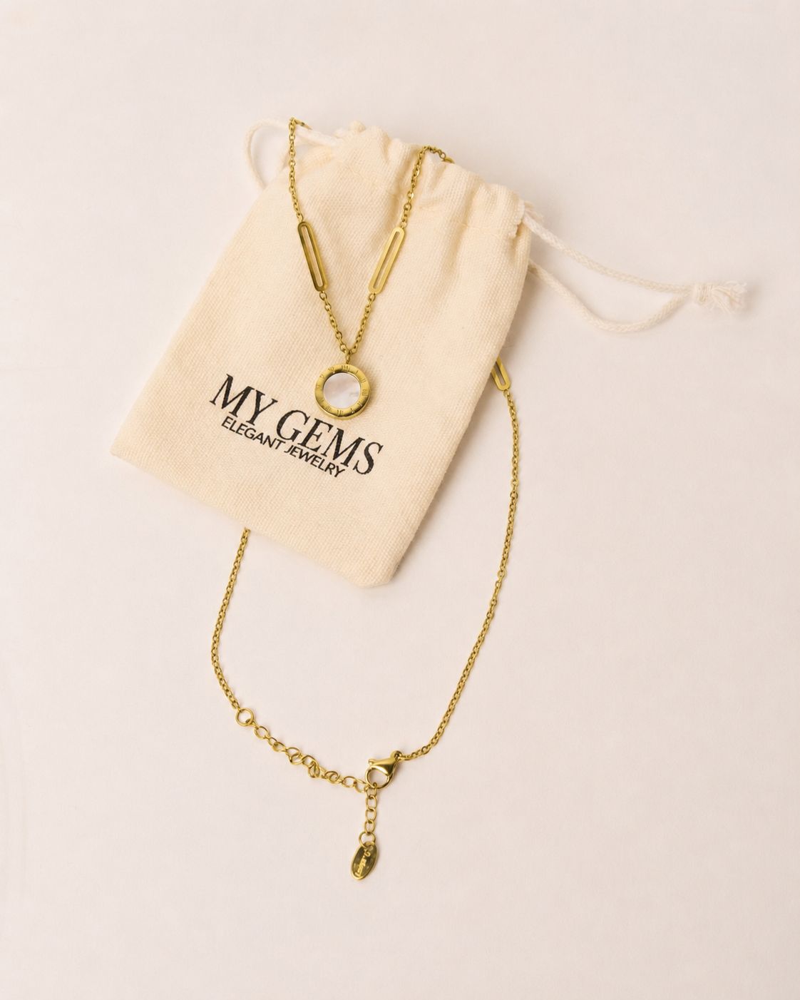 14k Gold plated black and white chain 