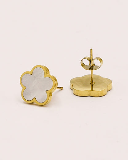14k Gold plated mother of pearl earrings