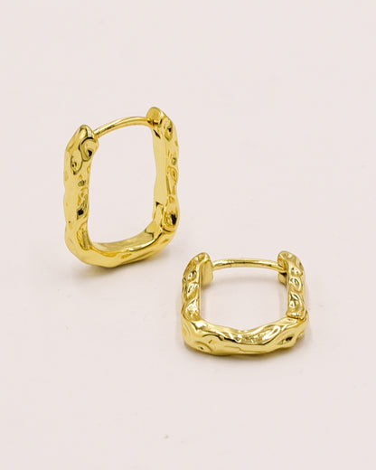 14k Gold plated twist earrings