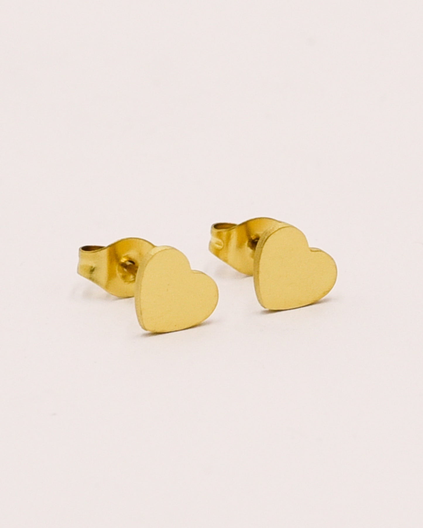 14k Gold plated heart earrings