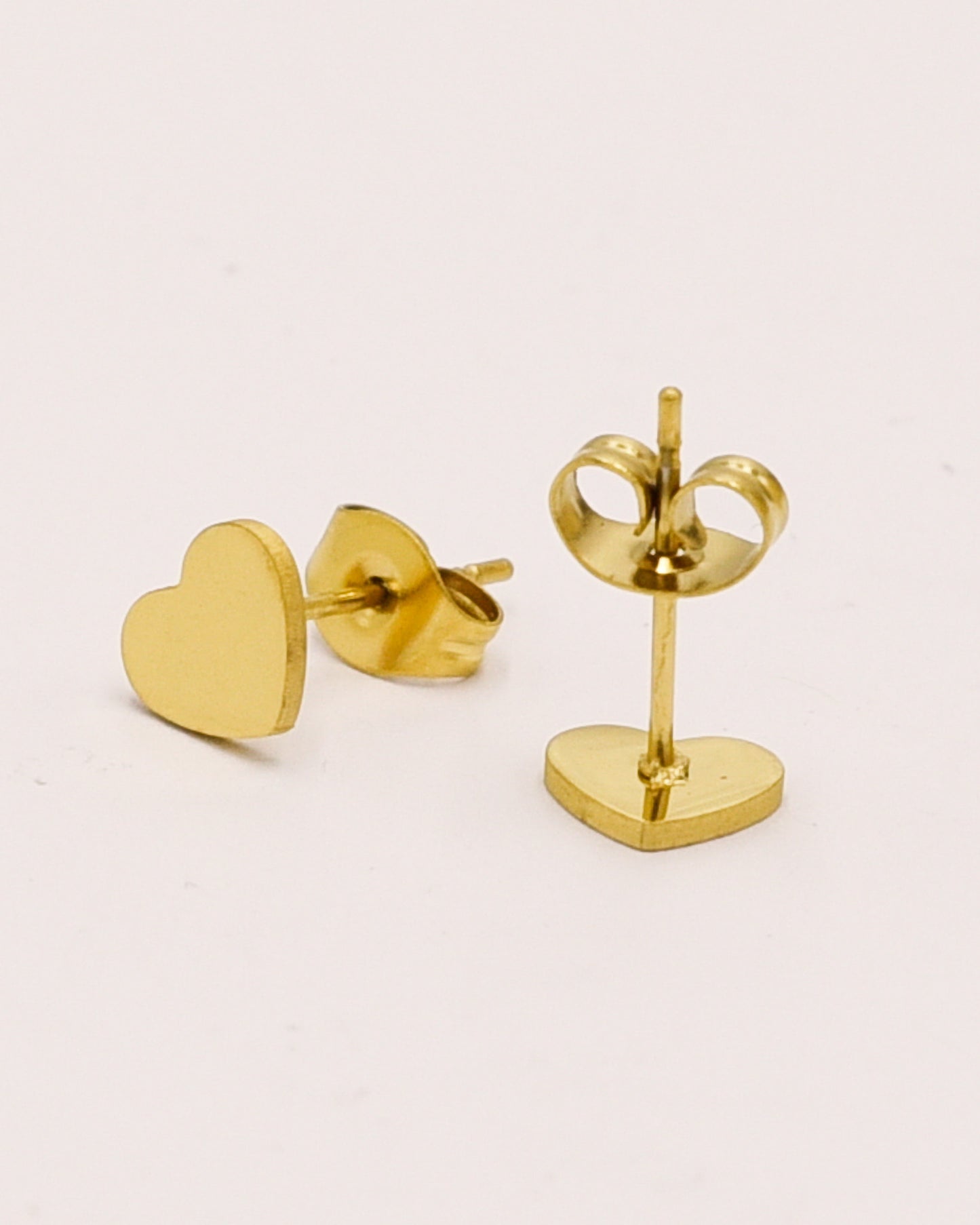 14k Gold plated heart earrings