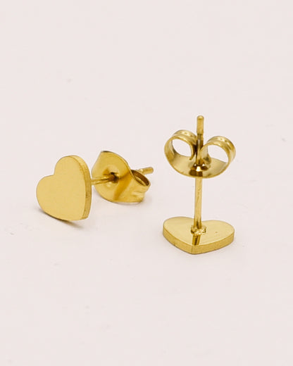 14k Gold plated heart earrings