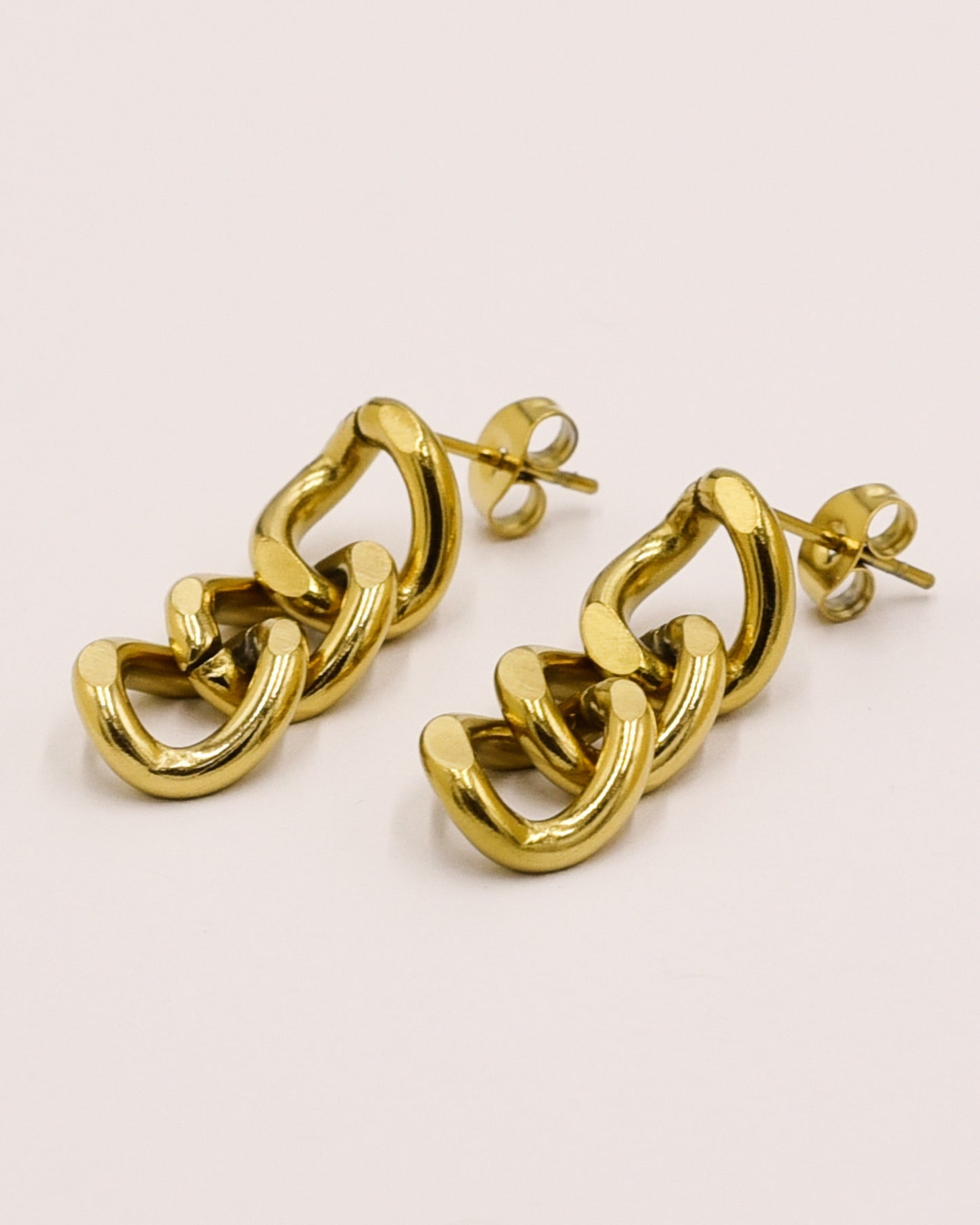 18k Gold plated chain earrings