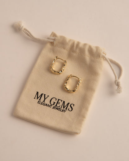 14k Gold plated twist earrings