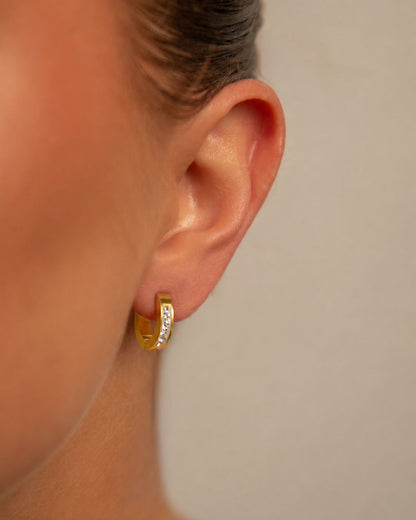 18k Gold plated zirkonia earrings