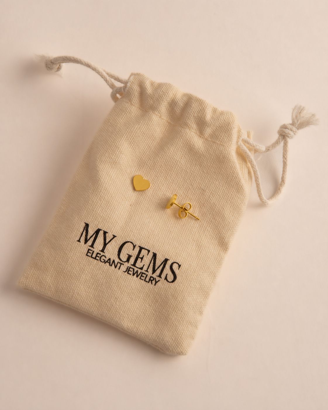 14k Gold plated heart earrings