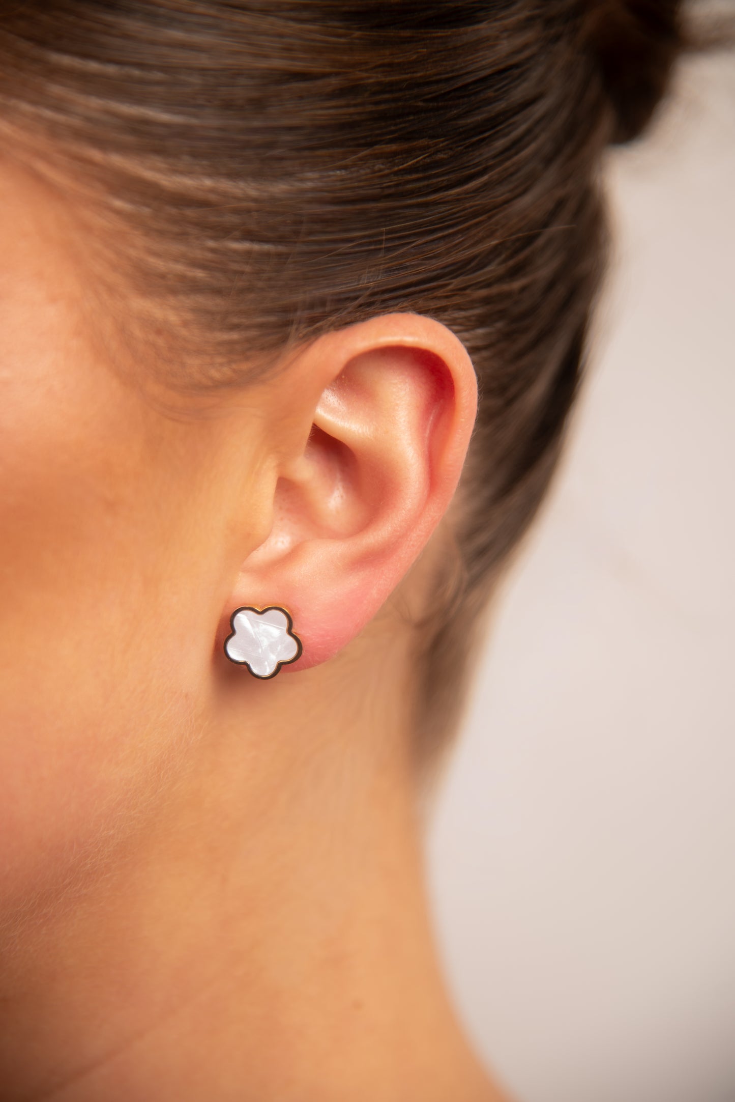 14k Gold plated mother of pearl earrings