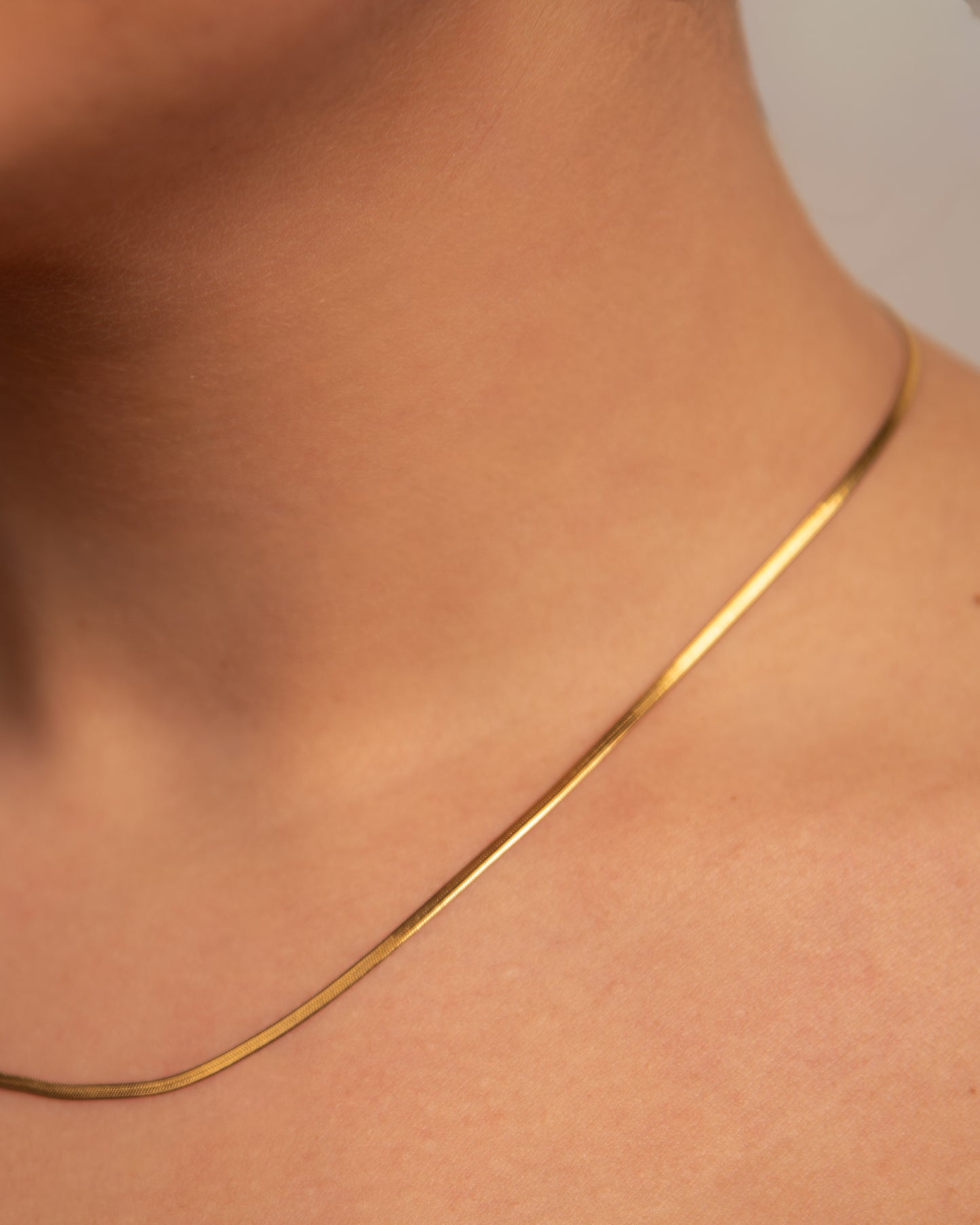 14k Gold plated flat chain