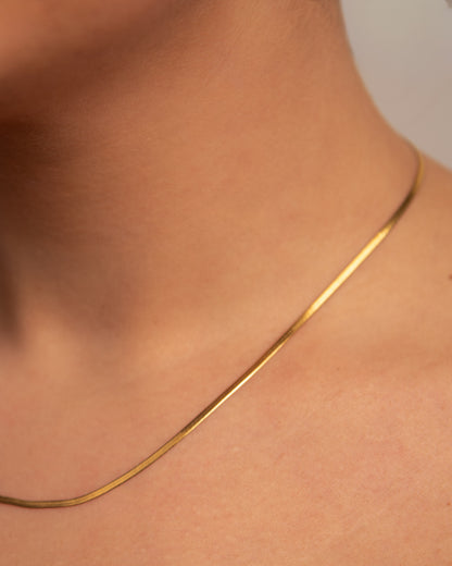 14k Gold plated flat chain