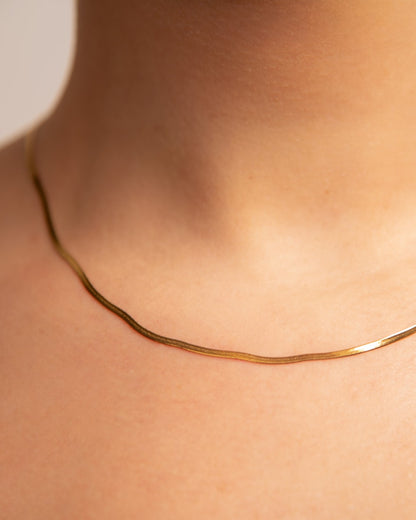 14k Gold plated flat chain
